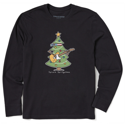 M LS CRUSHER TEE Spruce Springstein LIFE IS GOOD