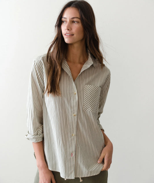 W Jane Relaxed Shirt in Cali Poplin