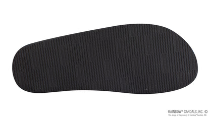 Mens Single Layer Black Hemp W/ Rasta Midsole