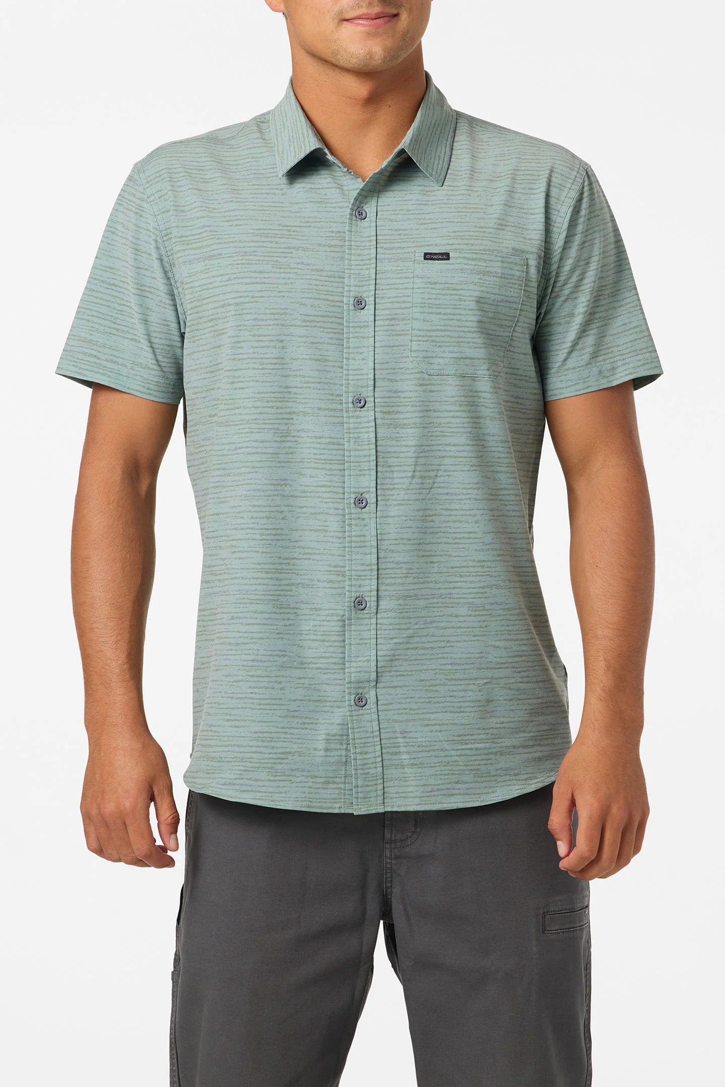 M TRVLR UPF TRAVERSE STRIPE STANDARD SS WOVEN SHIRT