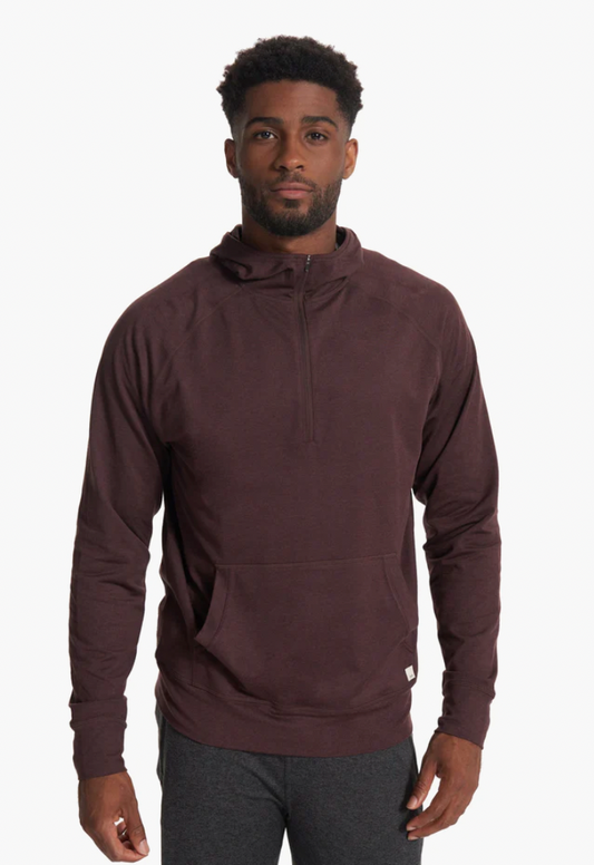 Vuori M Ponto Performance 1/2 Zip Hoodie Midnight Heather