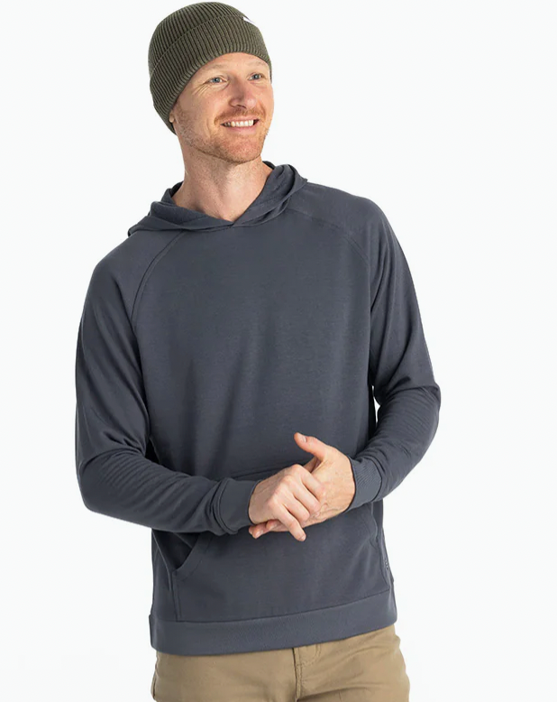 Mens Bamboo Lightweight Fleece Hoodie Free Fly
