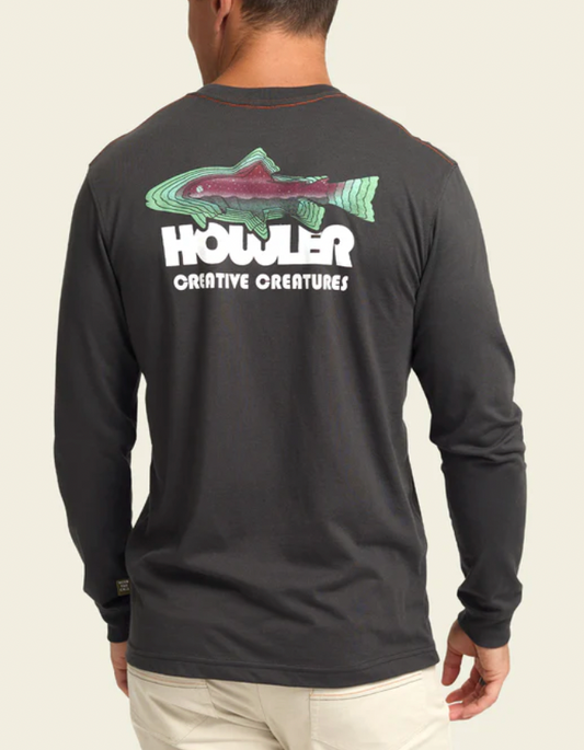 Howler Bros Longsleeve T-shirt Trucha : Antique Black