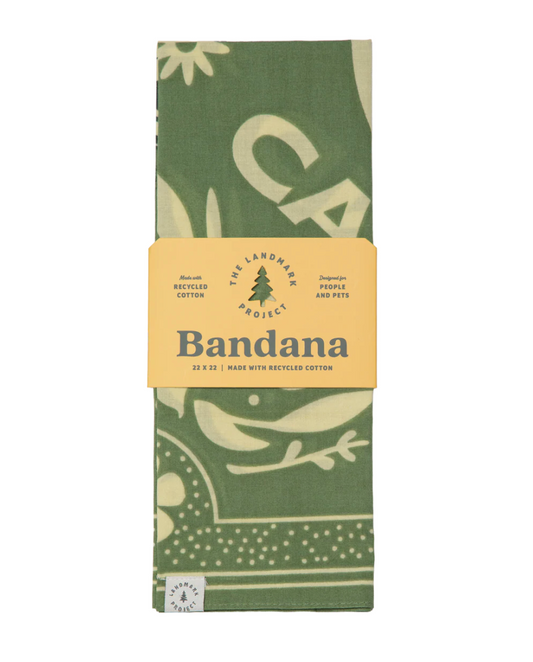 Woodsy Owl Bandana - Vineyard Green