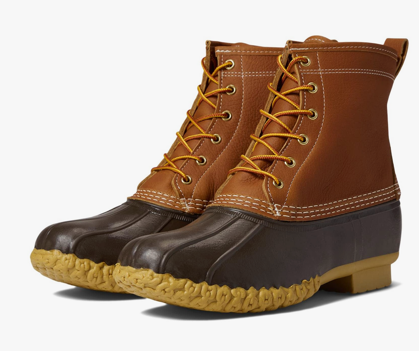 Mens Bean Boot 8" Leather Insulated Flannel Lined