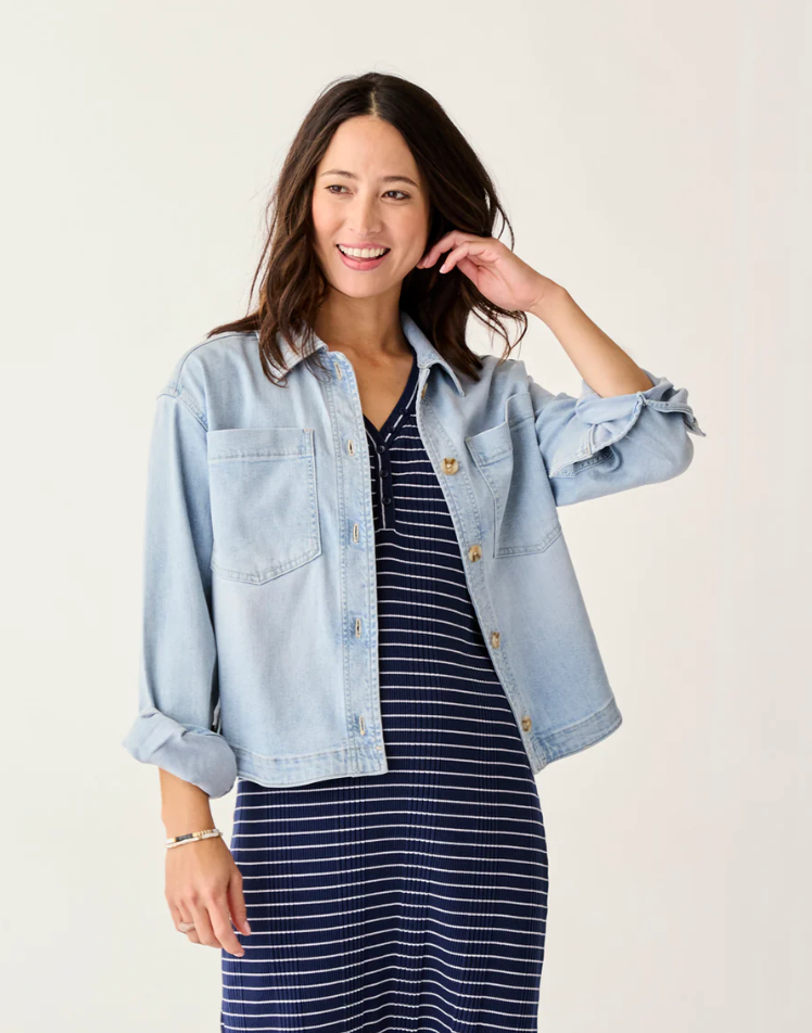 Womens Flora Denim Shacket