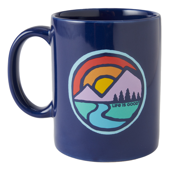 Life Is Good Jake's Mug SUNSET BREATHE CIRCLE