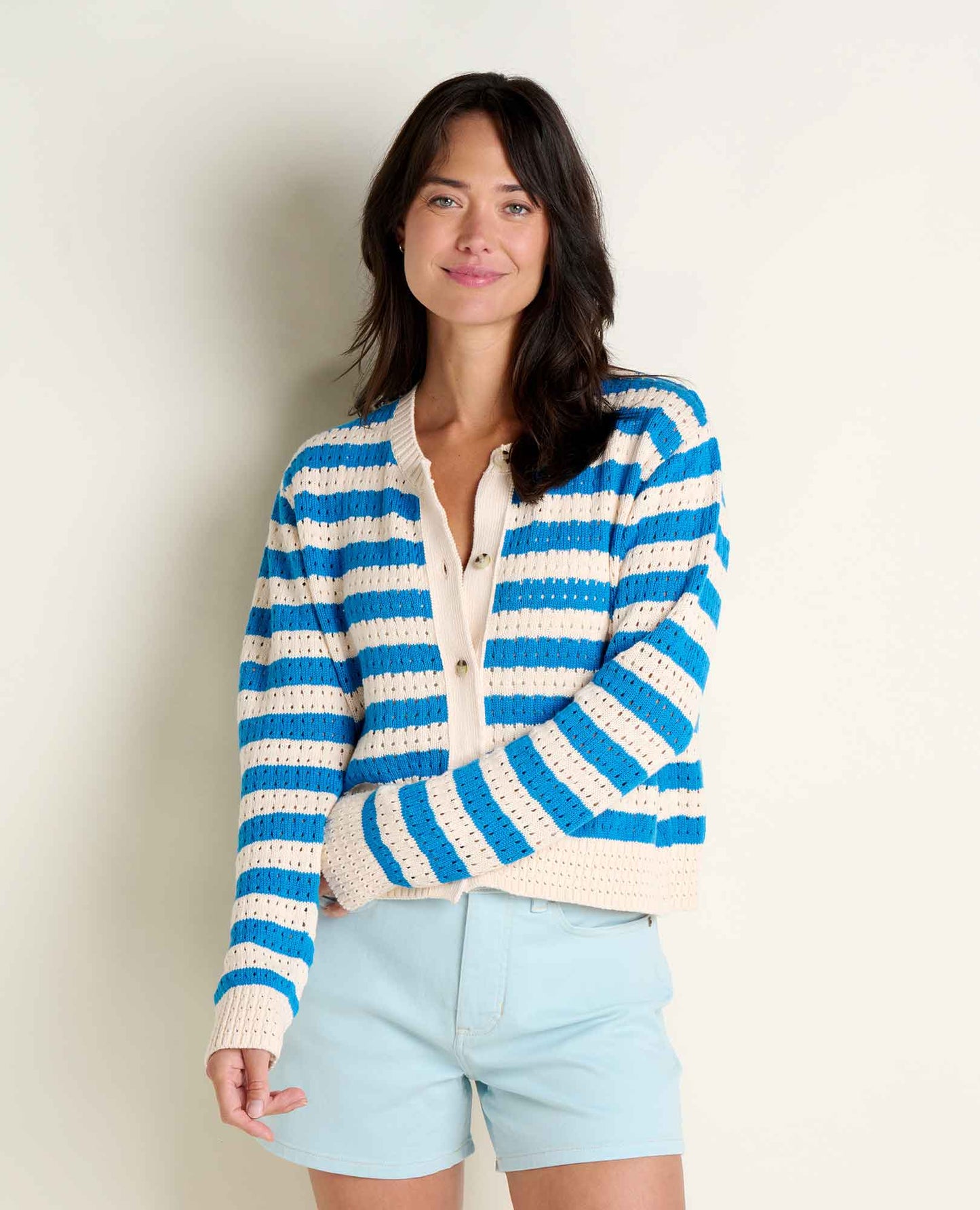 Womens Bianca Pointelle Cardigan