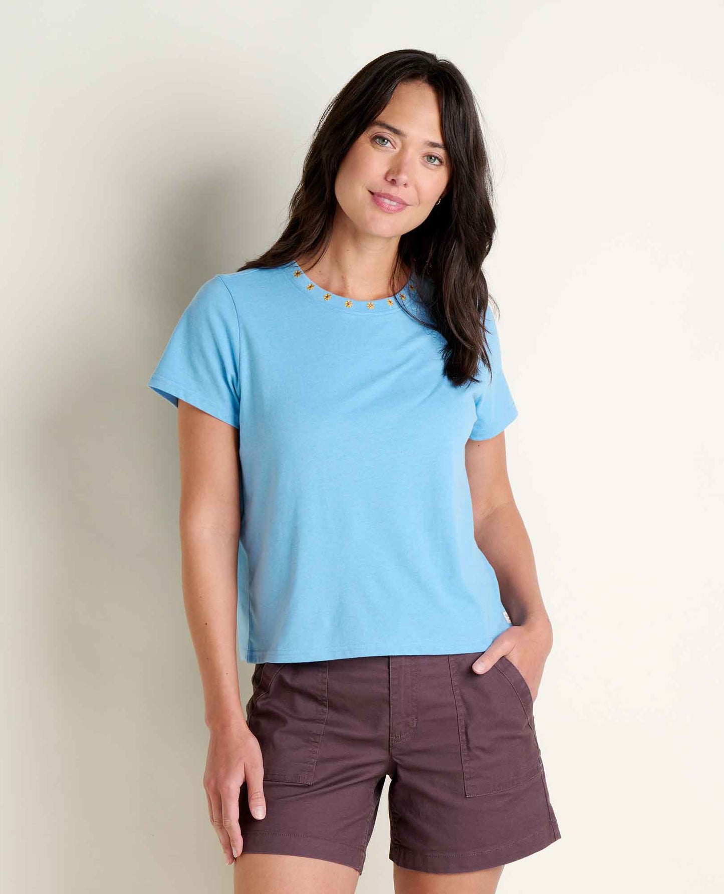 Womens Re-form Crew Embroidered