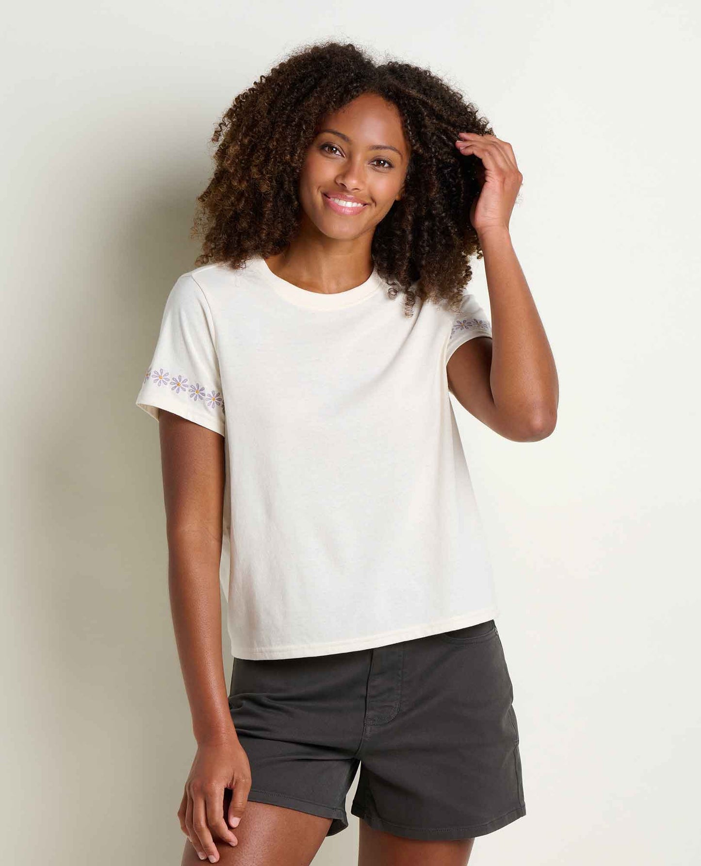 Womens Re-form Crew Embroidered