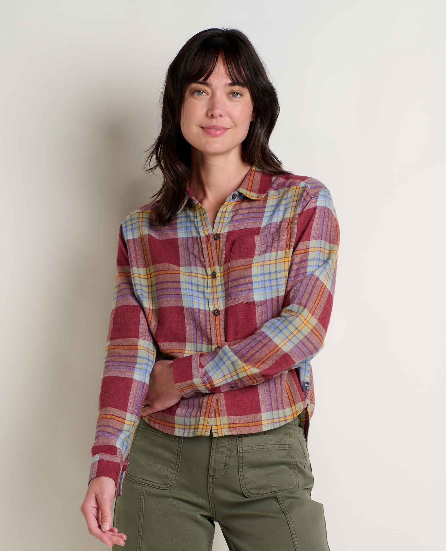Womens Re-form Flannel Boxy Ls Shirt Toad & Co