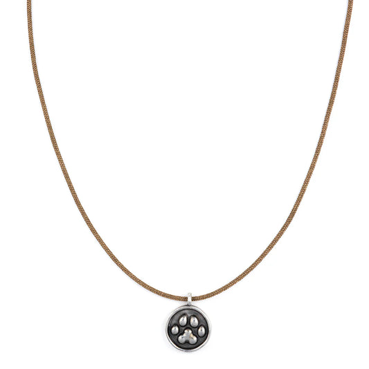 TINY CHARM NECKLACE PAW PRINT