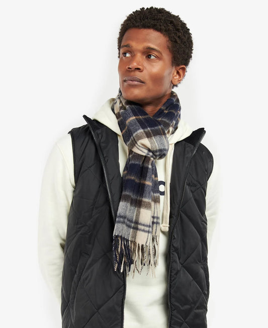 Barbour Wool Cashmere Tartan Scarf