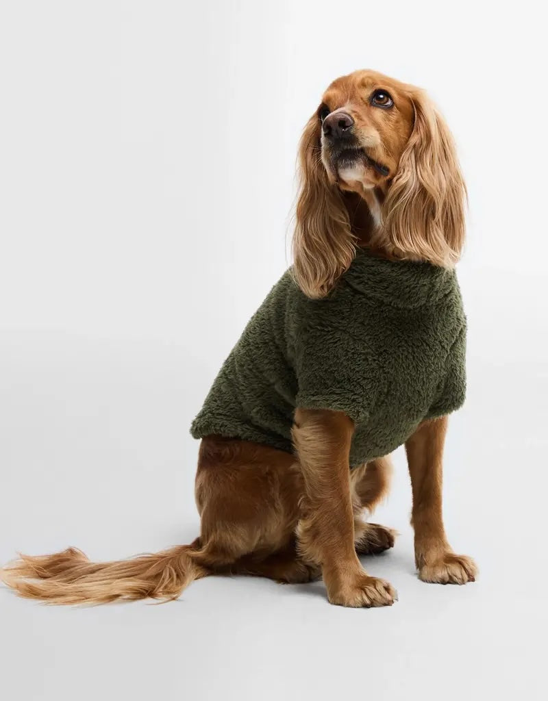 barbour brindle fleece dog jumper