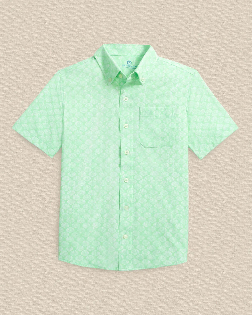 M SS Linen/Rayon Seashell Cove Sportshirt