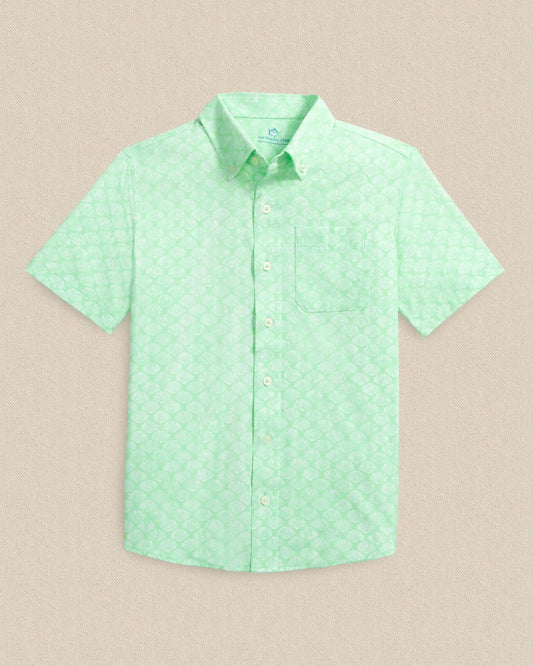 M SS Linen/Rayon Seashell Cove Sportshirt