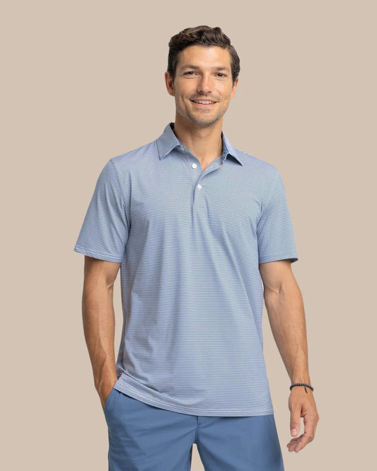 M SS Brrreeze Meadowbrook Stripe Polo