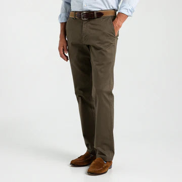 Duckhead Mens Classic Fit Gold School Chino 30" Ins DARK OLIVE