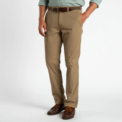 Duckhead Mens Harbor Performance Chino 32" Ins DARK KHAKI