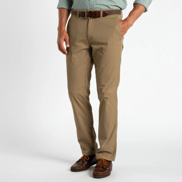 Duckhead Mens Harbor Performance Chino 30" Ins DARK KHAKI