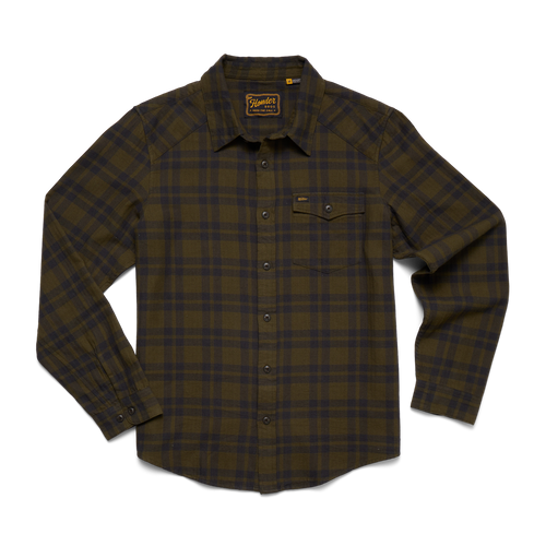 Cohen Plaid : Dark Olive / XL