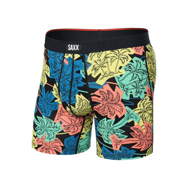 Saxx Vibe Xtra Soft Comfort Boxer Briefs Palm Fun-Black