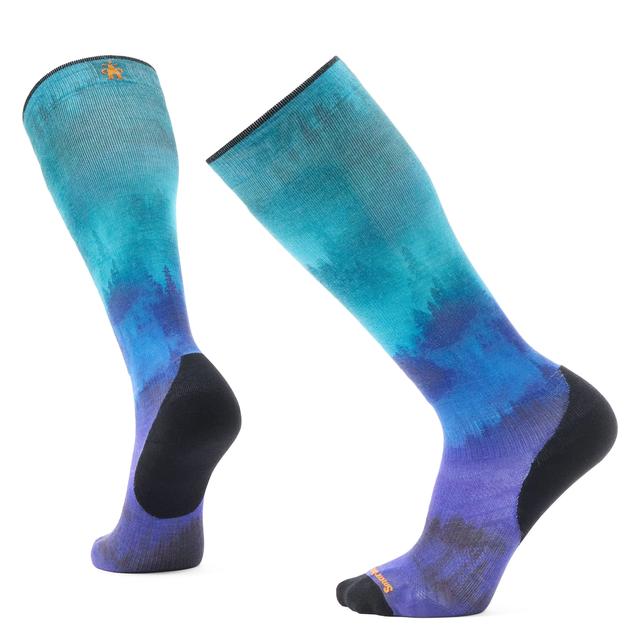 Smartwool Ski Compression Print Over The Calf Socks Black