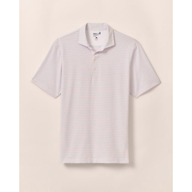 Mens Vik Striped Jersey Performance Polo Johnnie-o