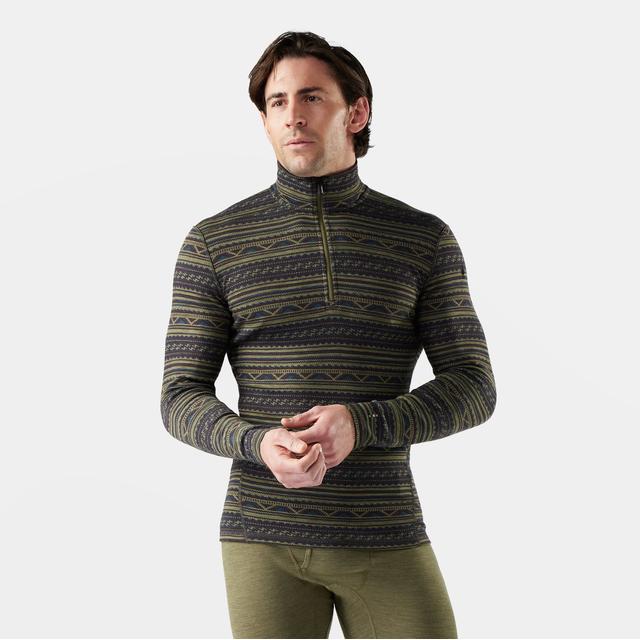 Smartwool Classic Thermal Merino Base Layer 1/4 Zip Winter Moss Summit Soul