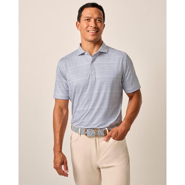 Johnnie-o Warwick Striped Featherweight Performance Polo Seal