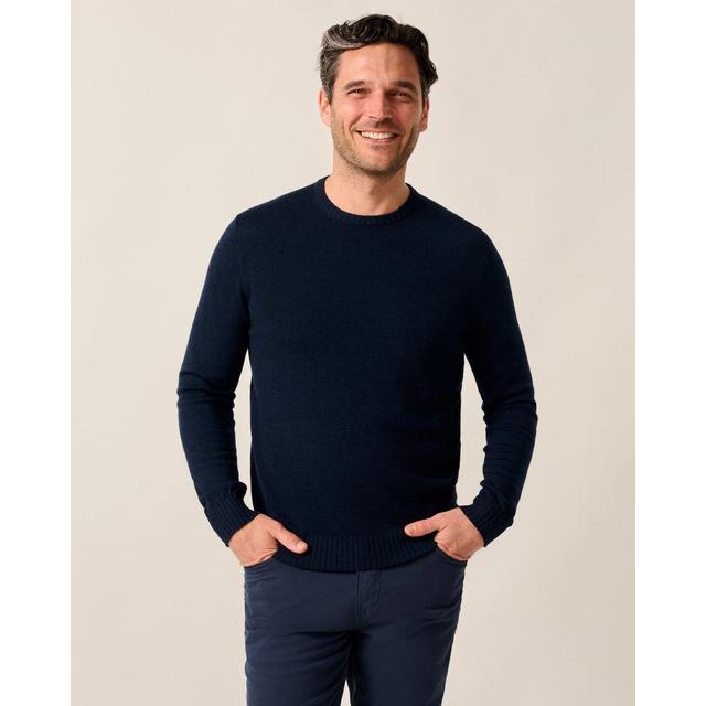 Johnnie-o Ronald Merino Wool Crewneck Sweater Blue