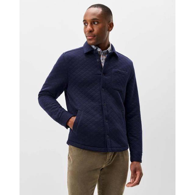 Johnnie-o Stowe Quilt Shacket Navy