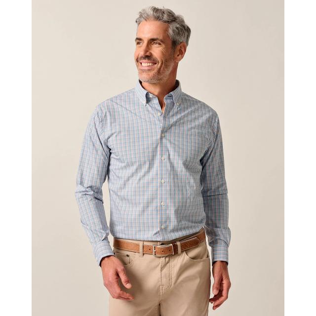 Johnnie-o Performance Button Down Shirt - Cayden Blue