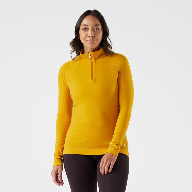 Smartwool Classic Thermal Merino Base Layer 1/4 Zip Autumn Sun