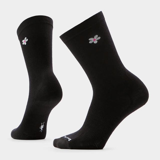 Smartwool Everyday Groovy Bloom Crew Socks Black