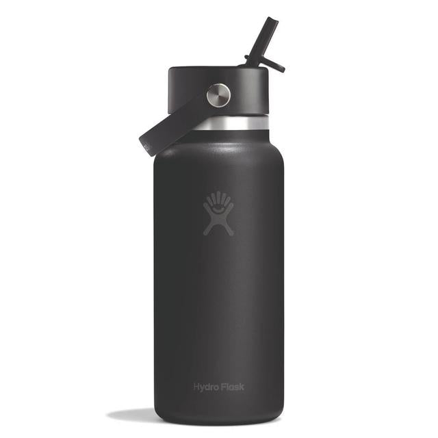 Hydro Flask 32 Oz Wide Mouth With Flex Straw Cap - Tonal Black