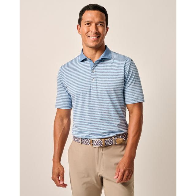 Johnnie-o Performance Jersey Polo - Gibbons Stripe Maliblu