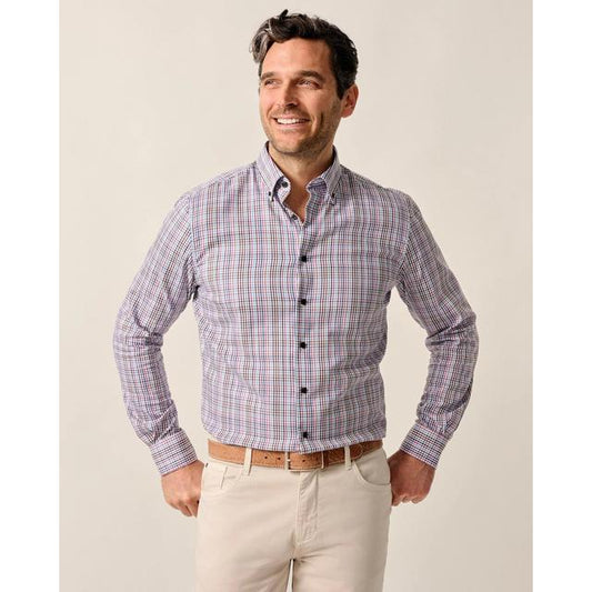 Johnnie-o Performance Button Down Shirt - Adelson Brown