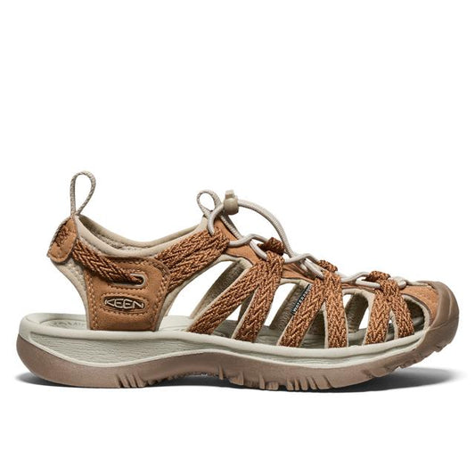 Keen ウィメンズ ウィスパー サンダル Chipmunk/Plaza Taupe