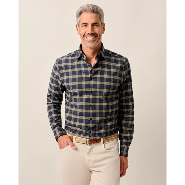 Johnnie-o Performance Flannel Button Down Shirt - Daylynn Green