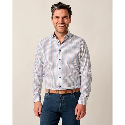 Johnnie-o Performance Button Down Shirt - Vanderwall White