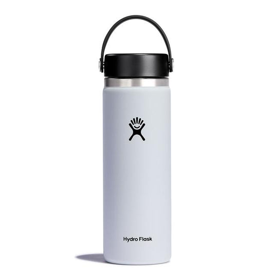 Hydroflask 20 0z Wide Flex Cap WHITE