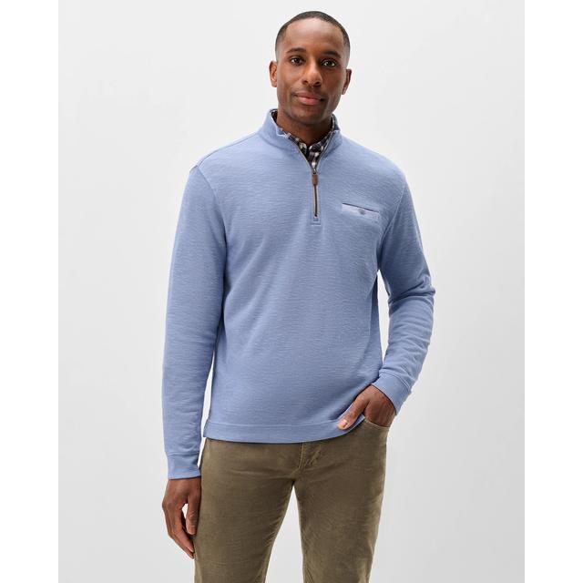 Johnnie-o Flame Stitch 1/4 Zip Pullover Cloudburst