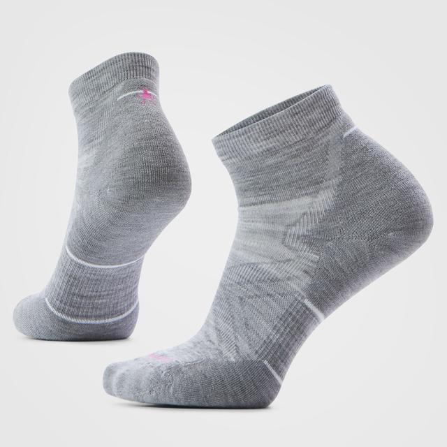 Smartwool Run Targeted Cushion Ankle Socks Light Gray/White