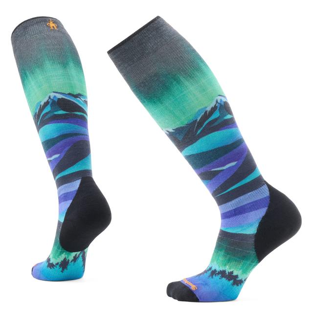 Smartwool Ski Compression Print Over The Calf Socks Black