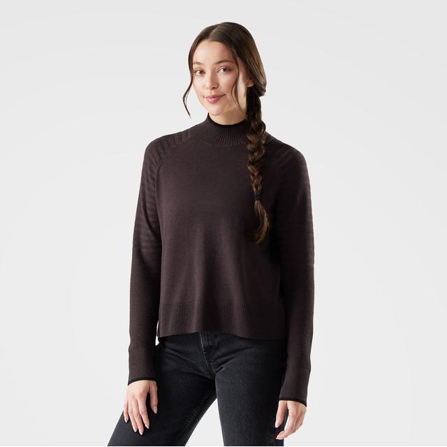Smartwool Edgewood Mock Neck Sweater Mink Heather