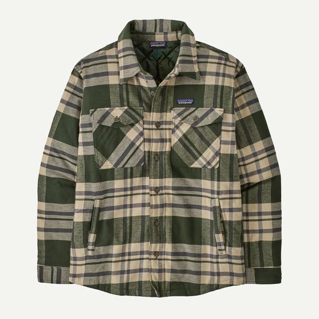 Patagonia Lightweight Insulated Fjord Flannel Shirt Ashore: Old Growth Green