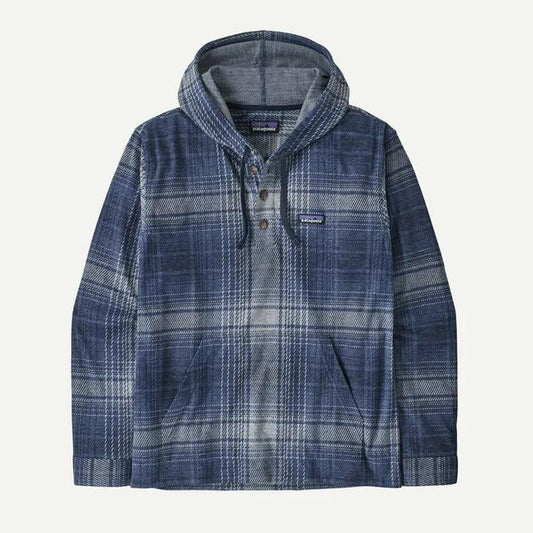 Patagonia Stretch Fjord Flannel Pullover Hoody New Navy