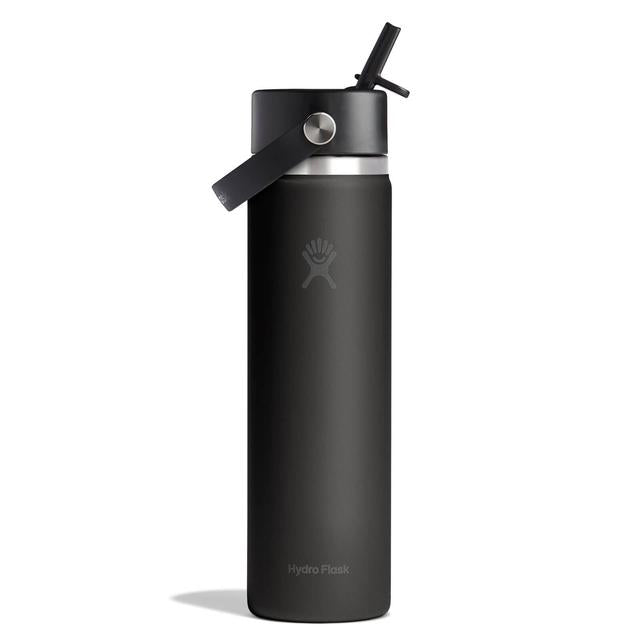 Hydro Flask 24 Oz Wide Mouth With Flex Straw Cap - Tonal Black