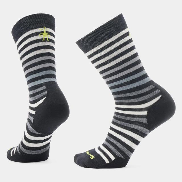 Smartwool Unisex Everyday Spruce Street Crew Socks Black - White